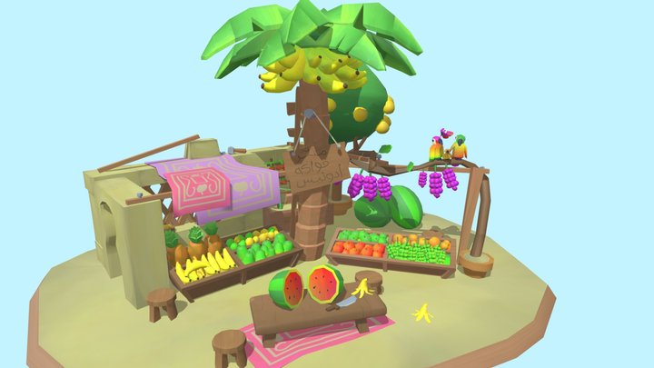 arabic fruit store 3D Model