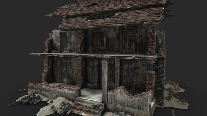 War Damaged Building – Modello 3D gratuito STL