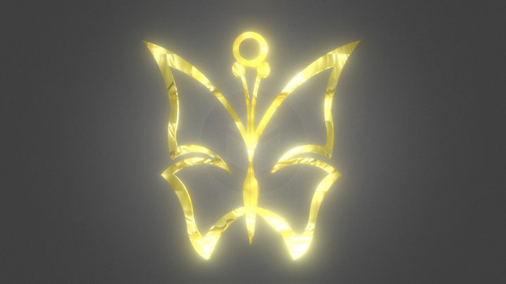 Butterfly Heart 3D Model