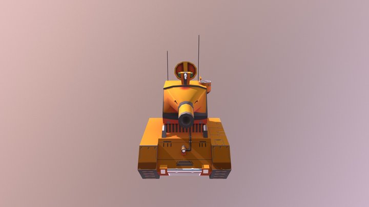 Low Poly Tank 3D Model