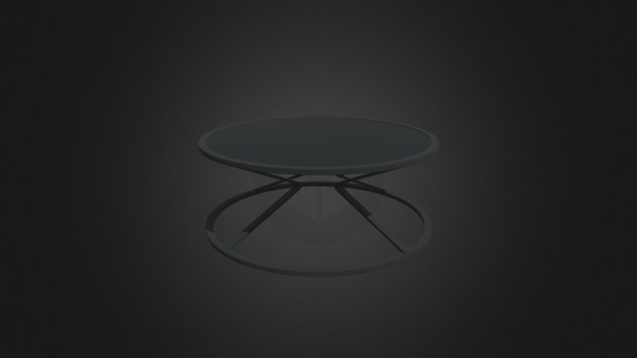 Round Glass Coffee Table 3D Model