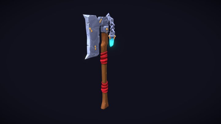 Dwarven Mine Keeper's Axe 3D Model