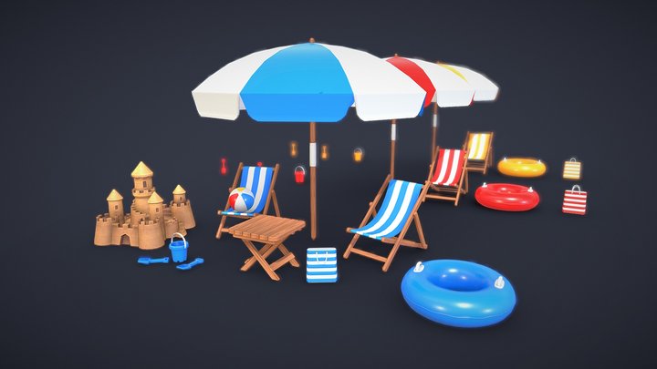 Beach Pack 3D Model
