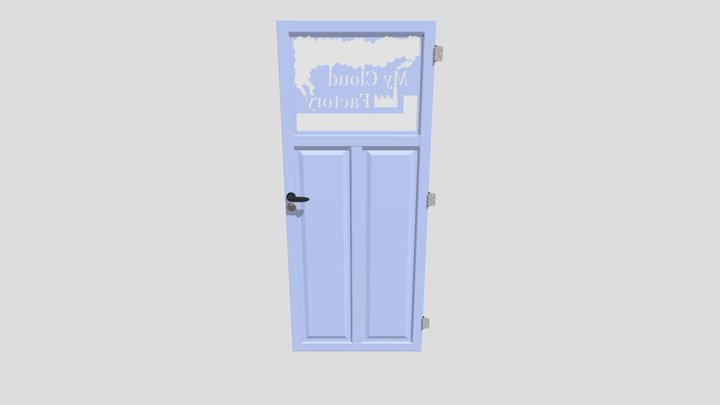 WC deur - MCF logo 2 raamwerk 3D Model