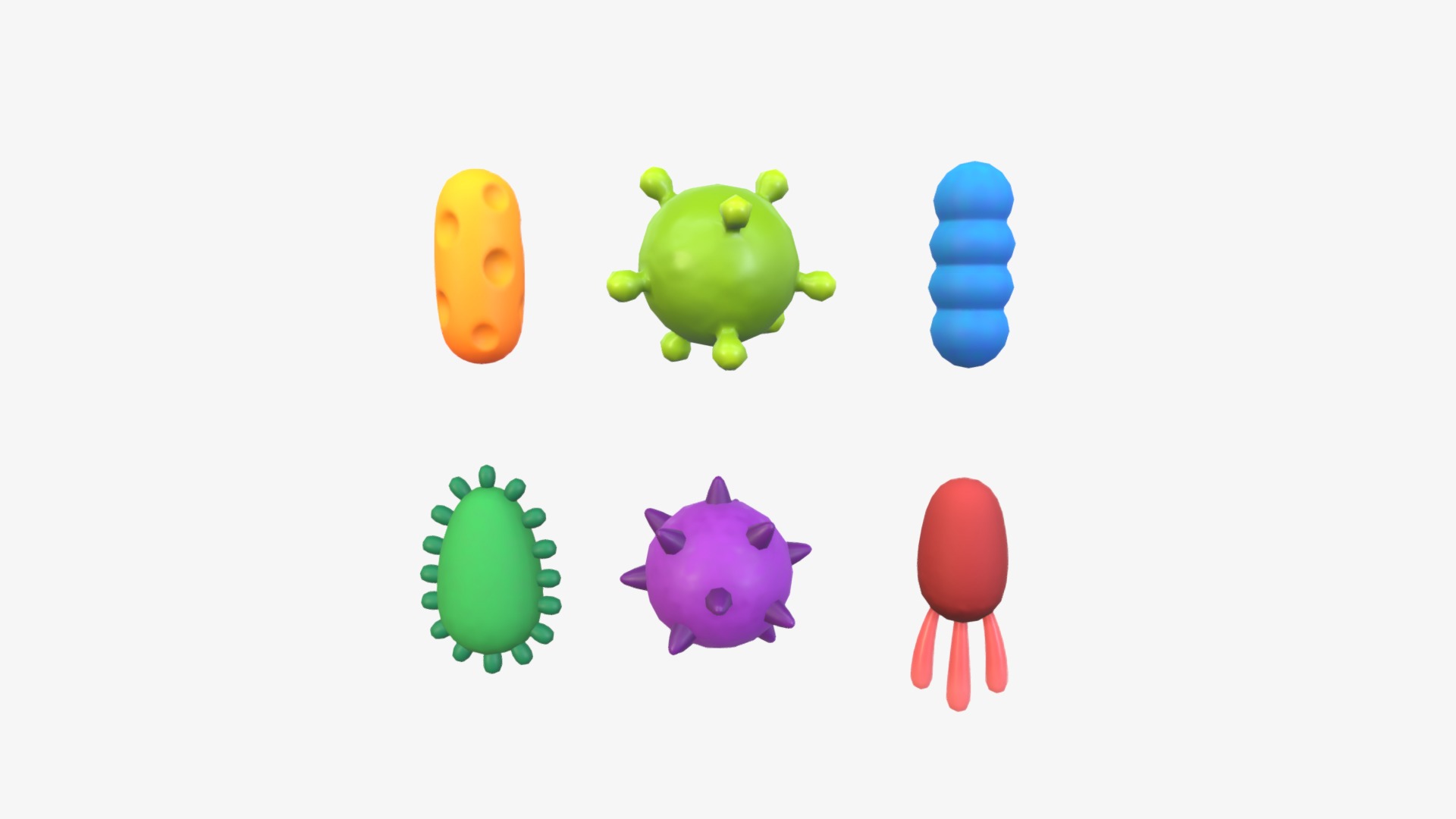 3D model Bacteria Pack - This is a 3D model of the Bacteria Pack. The 3D model is about icon.