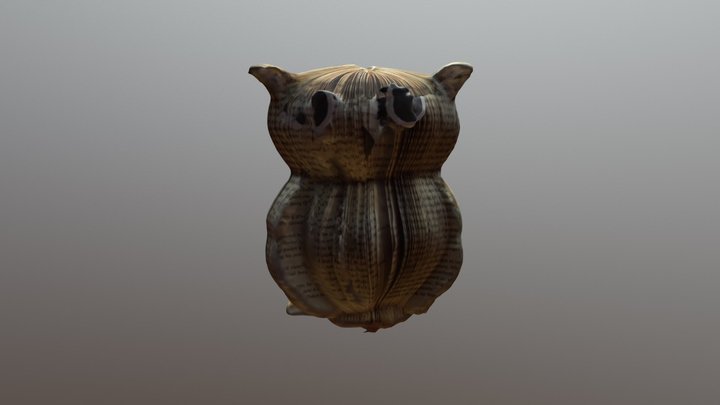 Book Art Owl 3D Model