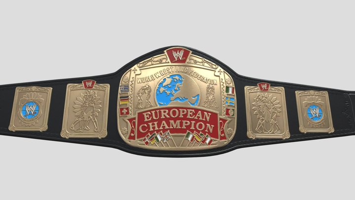 WWE - WWF EUROPEAN CHAMPION BELT – Kostenloses 3D-Modell STL