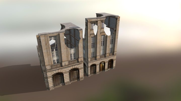 3D Destroyed Buildings. 3D Model