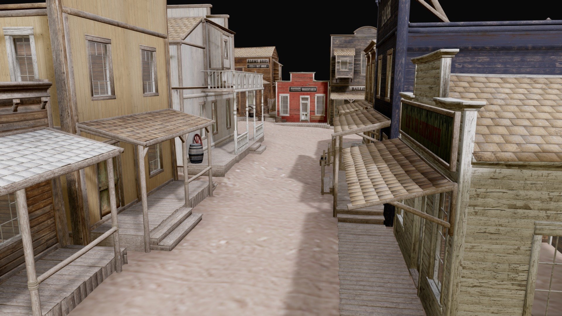 Streets of the wild west - 3D model by local.yany [bfc06c6] - Sketchfab