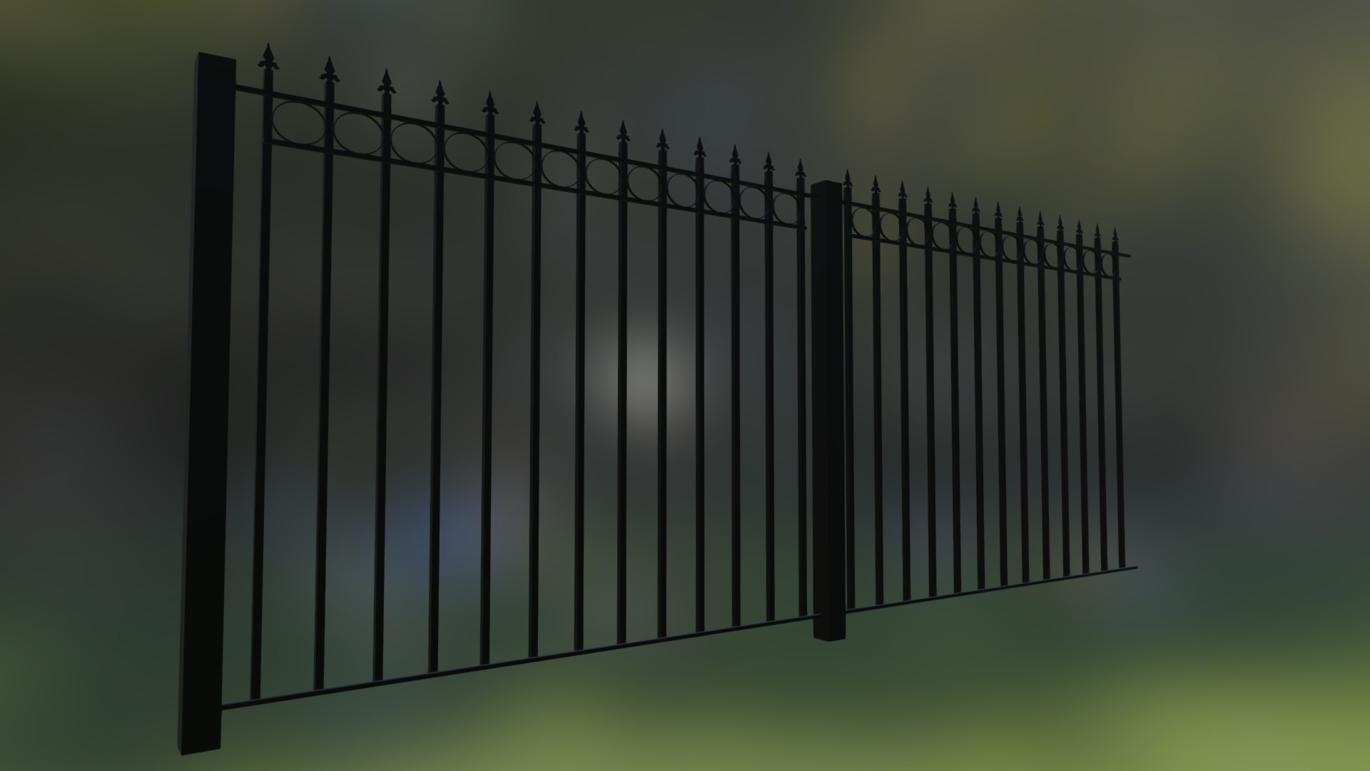 3D model Forest Fence2 Section - This is a 3D model of the Forest Fence2 Section. The 3D model is about a black and white keyboard.