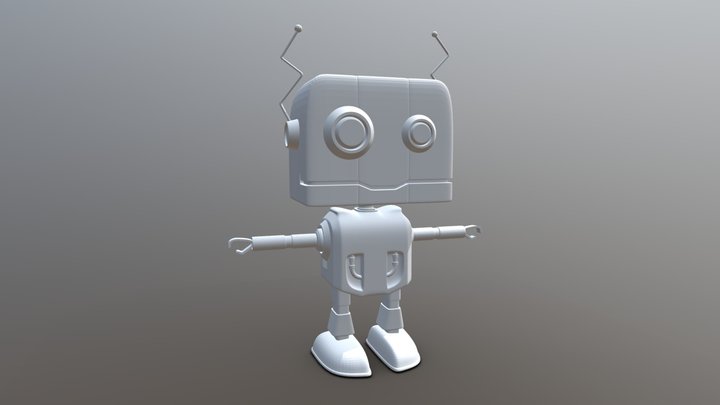 Lil' Robot - T-Pose 3D Model