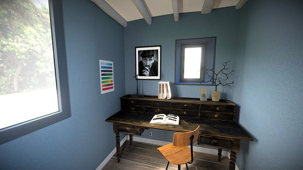 Vintage Office - Interior Scene - Download Free 3D model by Aur\u00e9lien ...