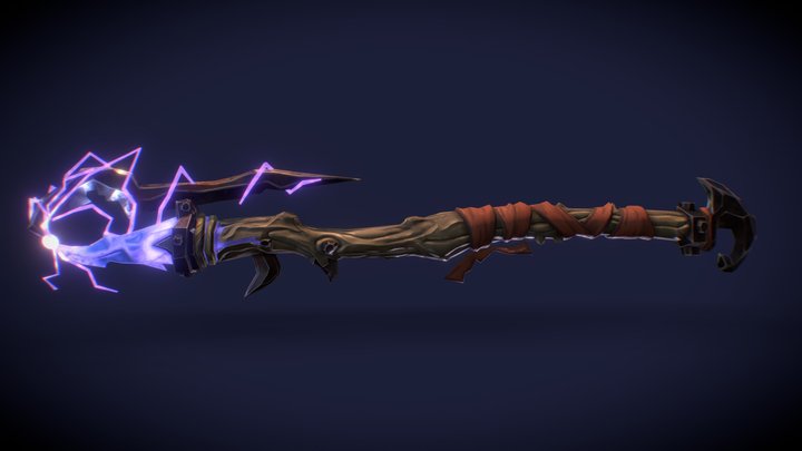 Crystal Staff 3D Model