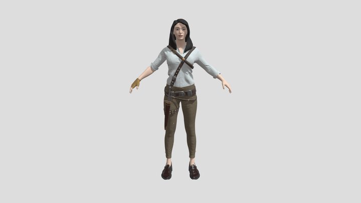 Adventurer - Female Indiana Jones or Lara Croft 3D Model