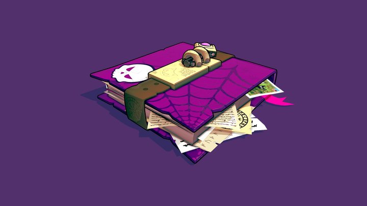 A Witches Spellbook 3D Model