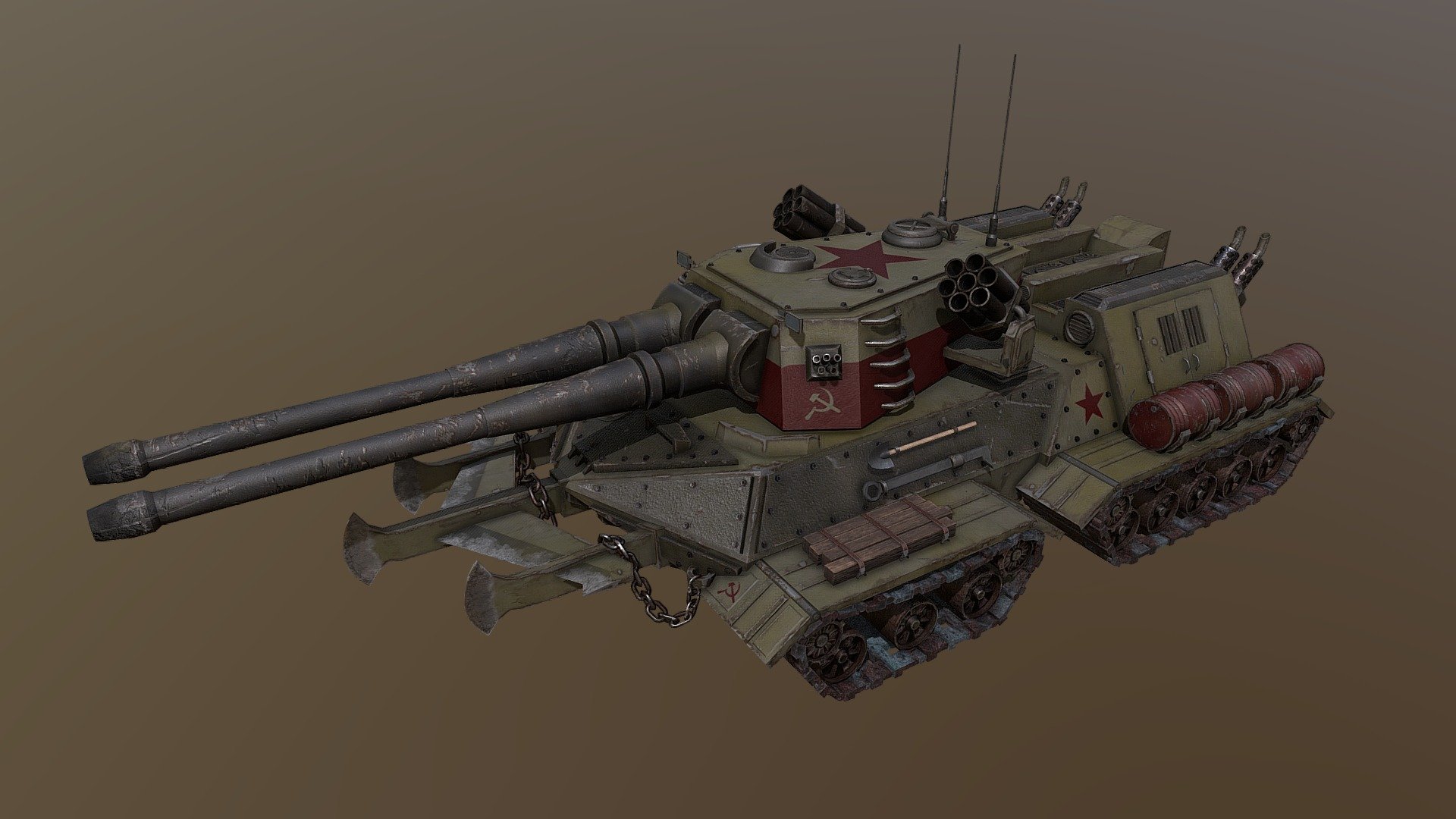 Red Alert - Apocalypse Tank V2 - Free 3D model by Ska-Ara (@ska-ara) [bfc38d9]