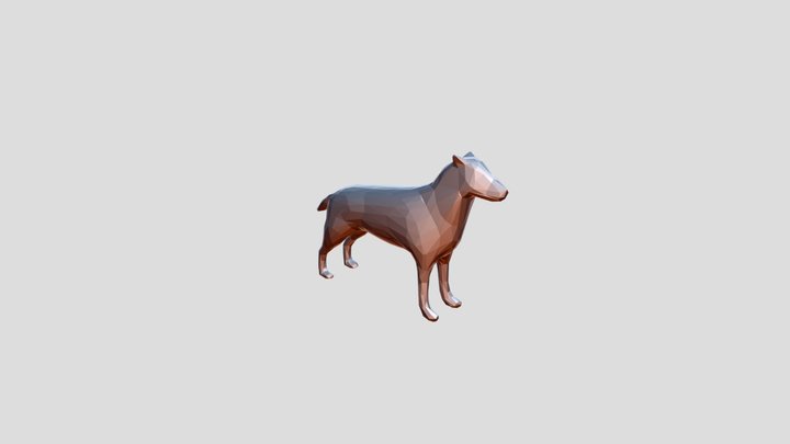 dog low poly – Modello 3D gratuito STL