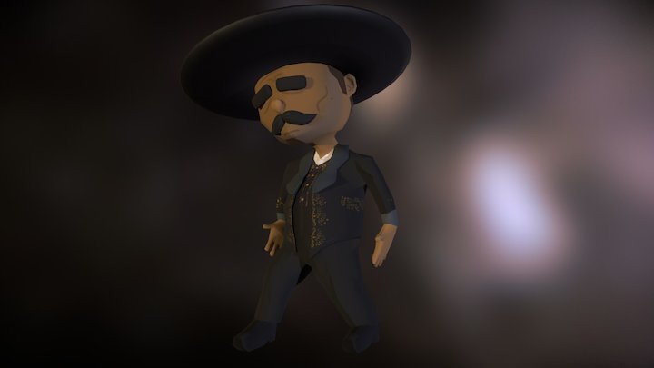 Mariachi Low Poly (WIP) 3D Model