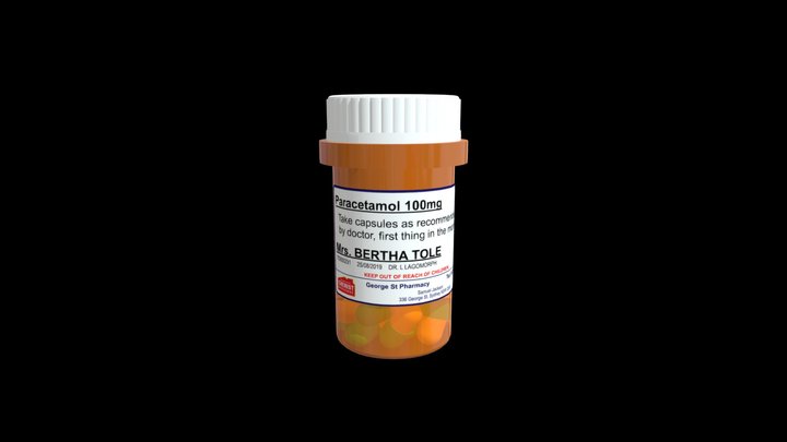 Pills - Paracetamol 3D Model