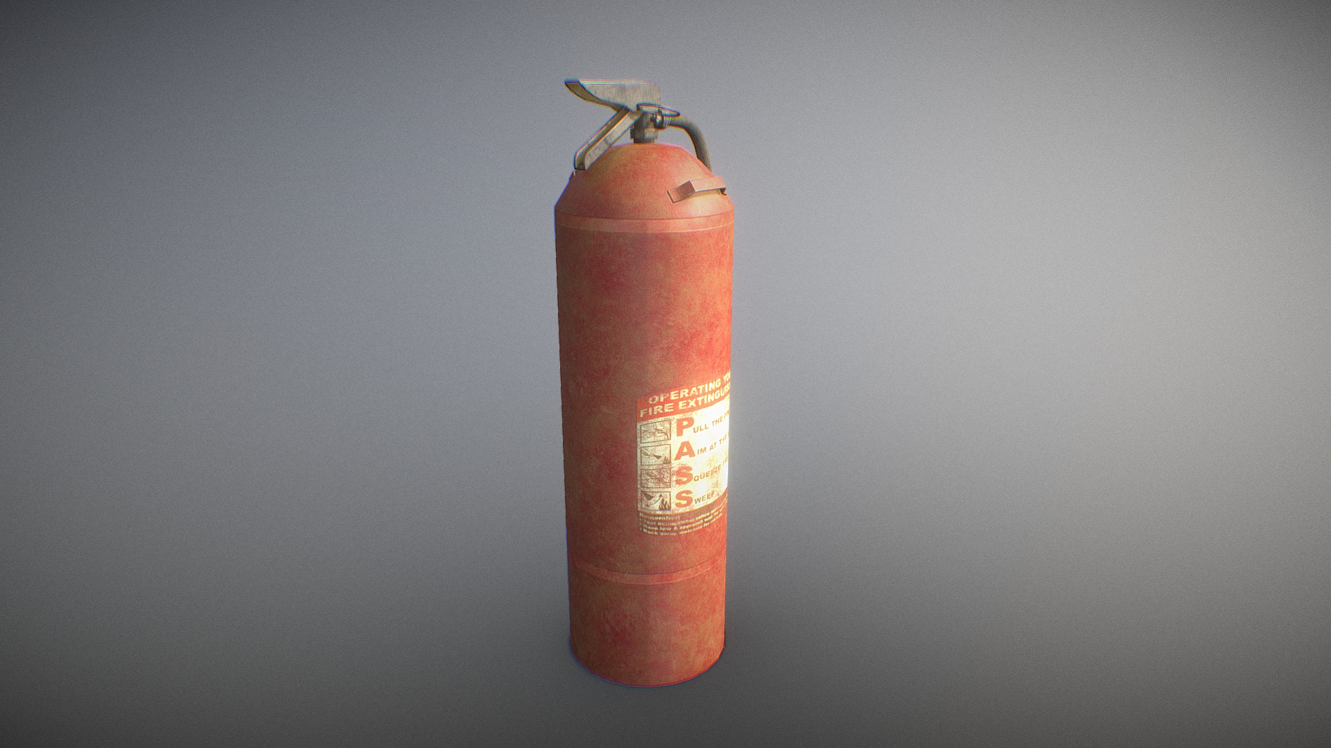 3D model Fire Extinguisher - This is a 3D model of the Fire Extinguisher. The 3D model is about a bottle of hot sauce.