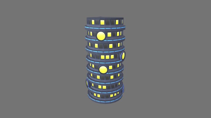Circular Tower 3D Model