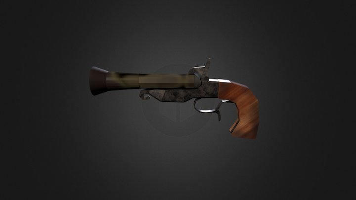 Gun LowPoly 3D Model