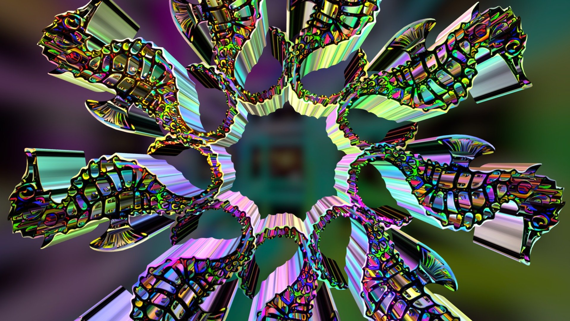 Surprisingly manifold colorful Seahorse Mandala