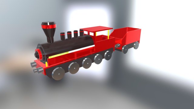 Wooden toy train revamp 3D Model