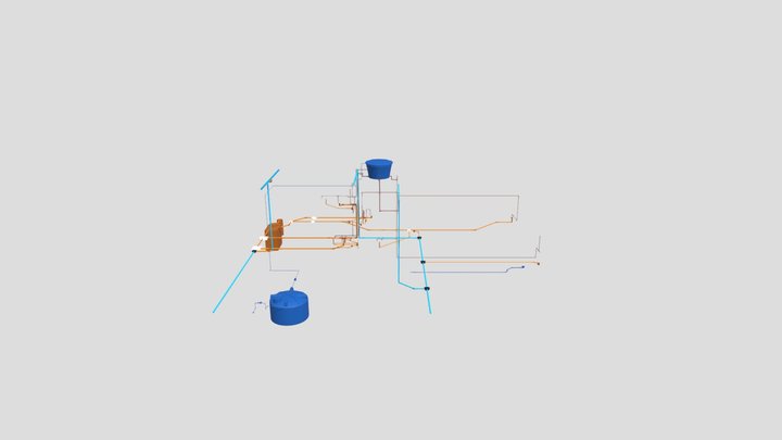 Residência Hidrossanitário Completo WL 3D Model