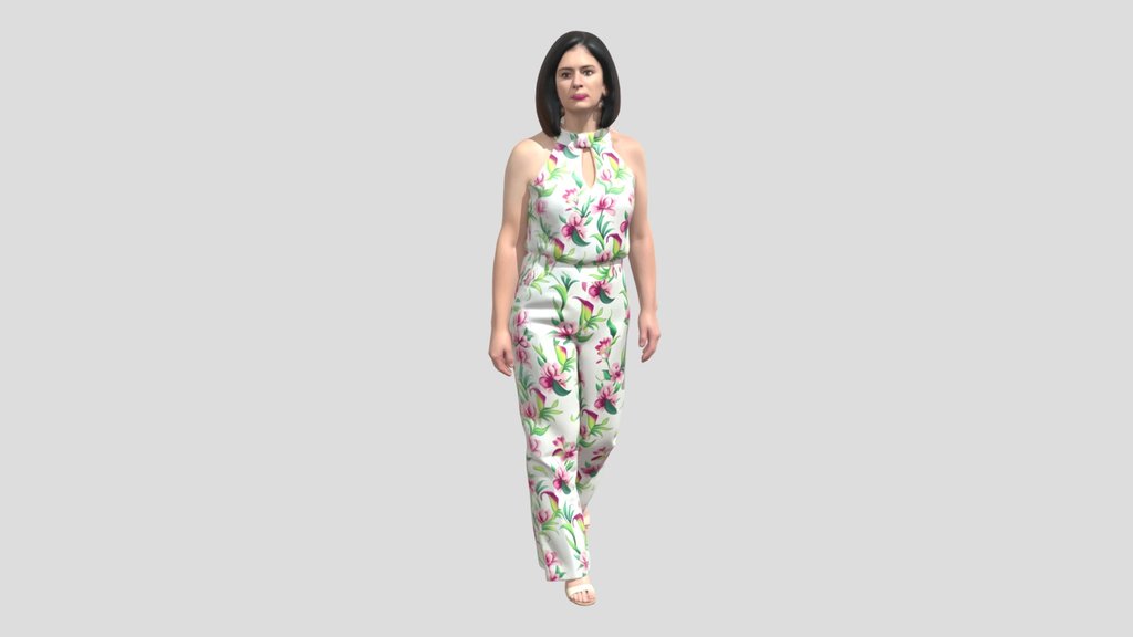 Pink Lily Floral Jumpsuit