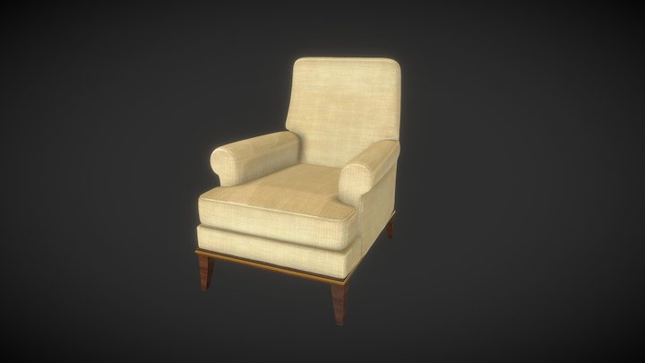 Hickory Chair Cline Chair(d.102 w.74 h.108) 3D Model