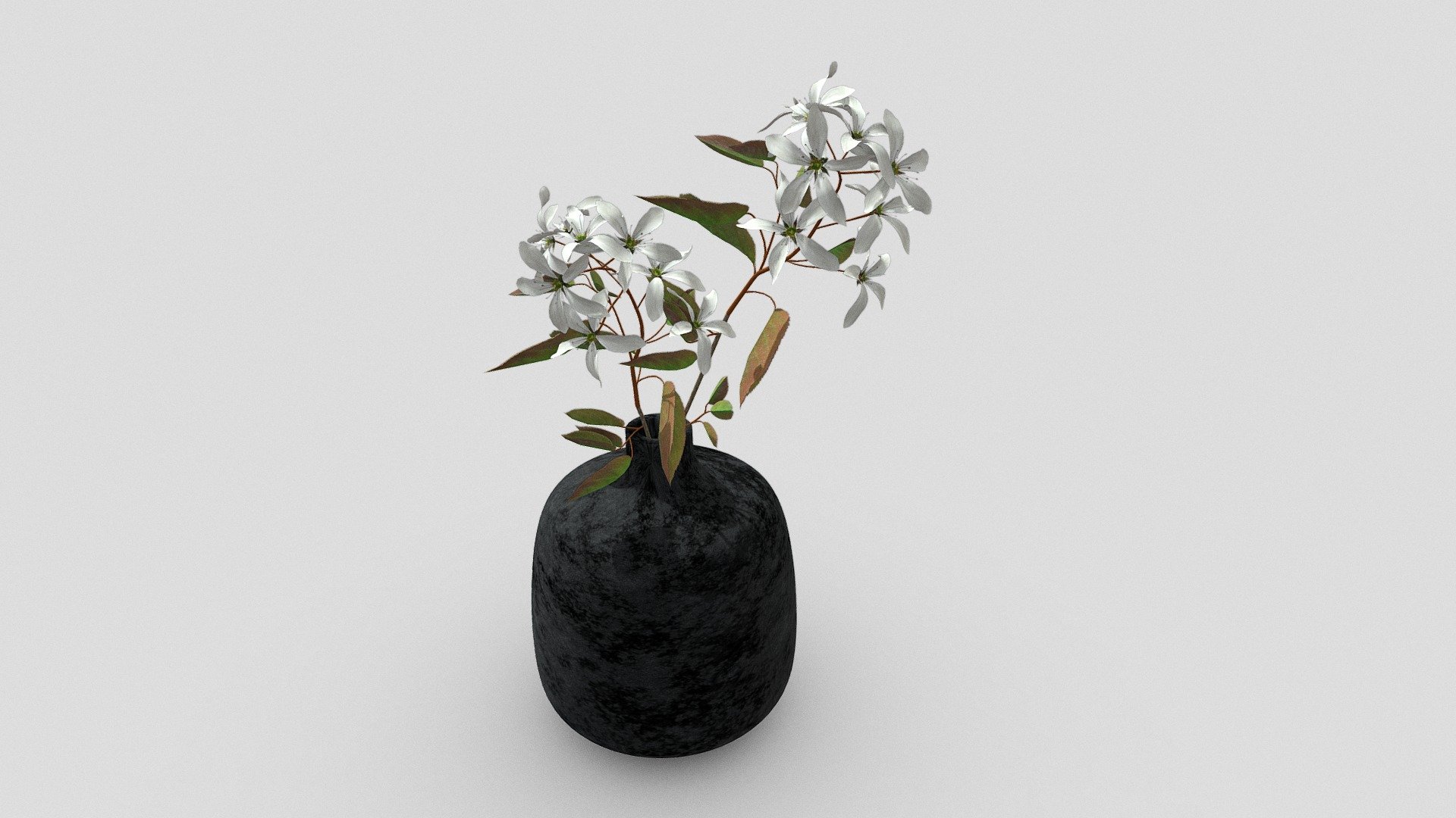 Stone Vase with Flowers 3D model by Marc Sawyer (whitewashstudio