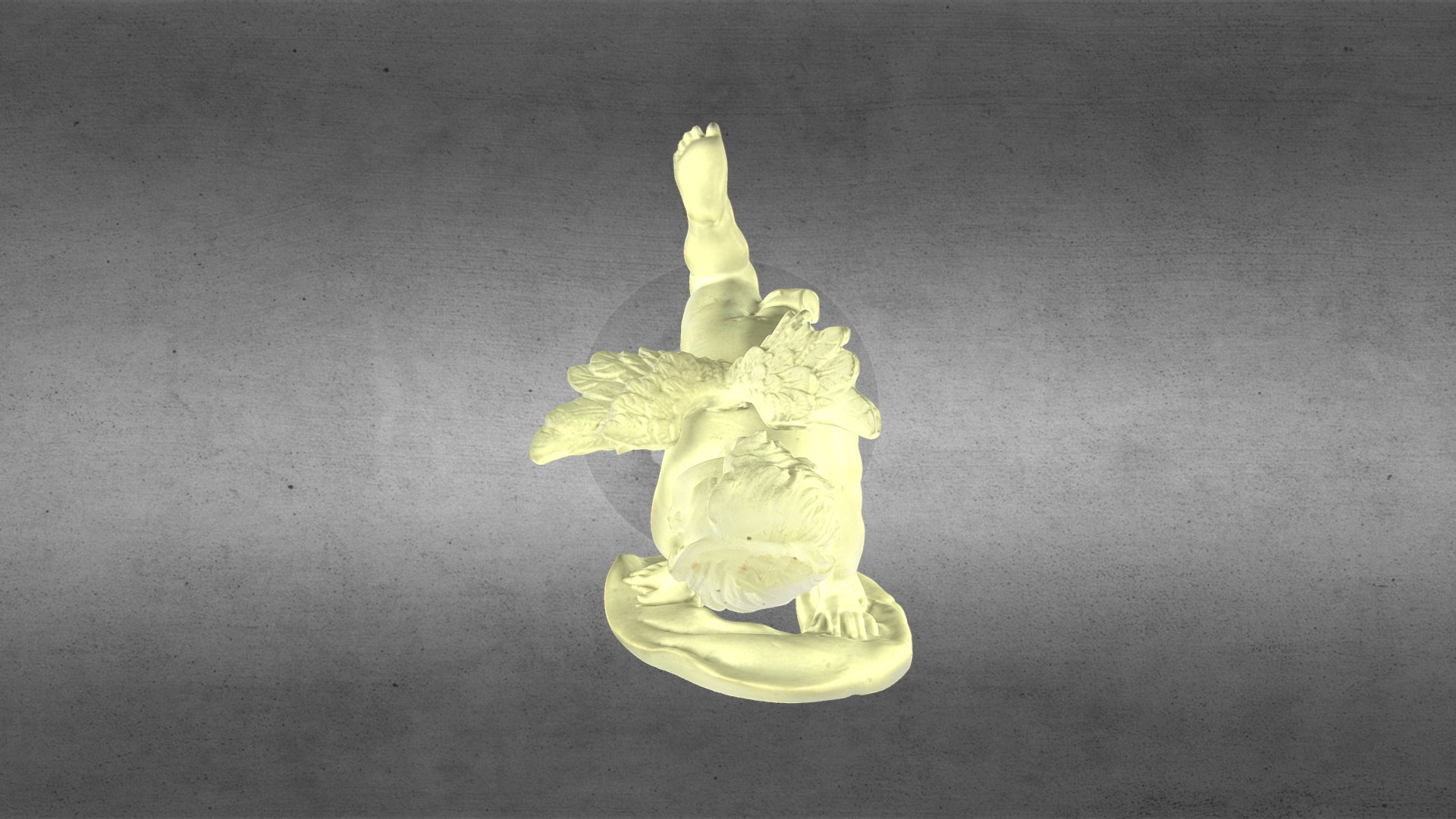 3D model Angel 4 - This is a 3D model of the Angel 4. The 3D model is about a small statue on a surface.