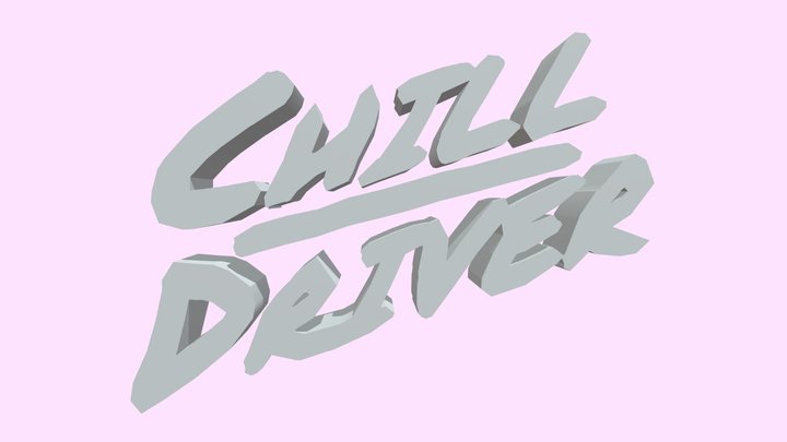 3D Chill Driver Logo (Blank) 3D Model