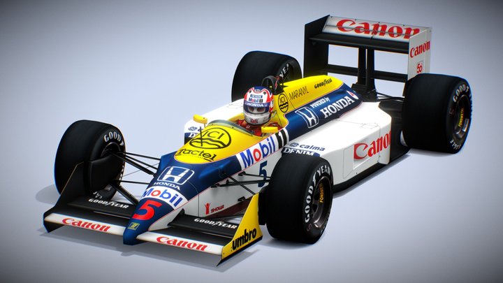 Williams FW11B / Nigel Mansell / 1987 British GP 3D Model