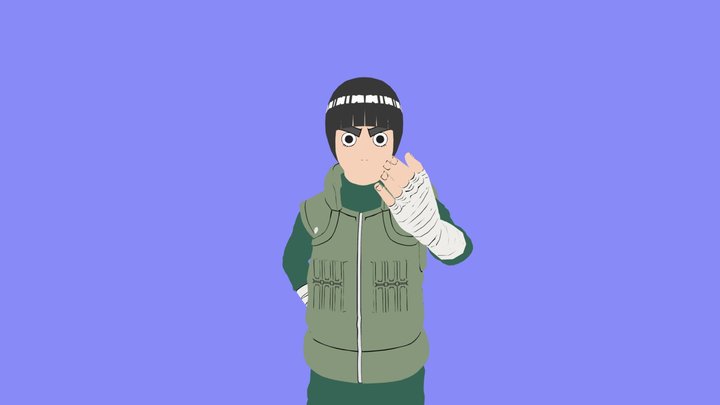 Rock Lee Rigged 3D Model