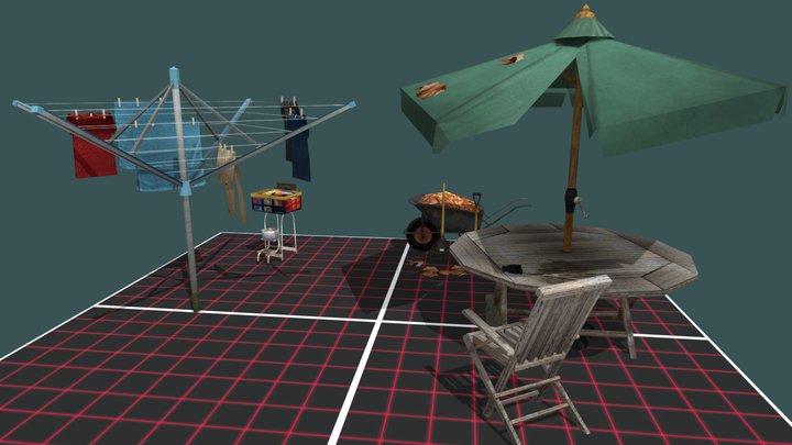 DAE 5 Finished props - Grandma's House 3D Model