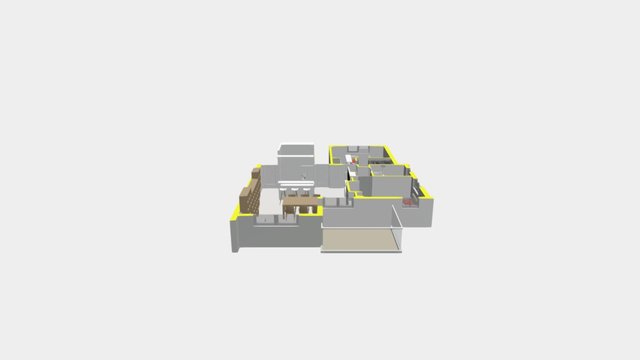 House 3d floor plan model 3D Model
