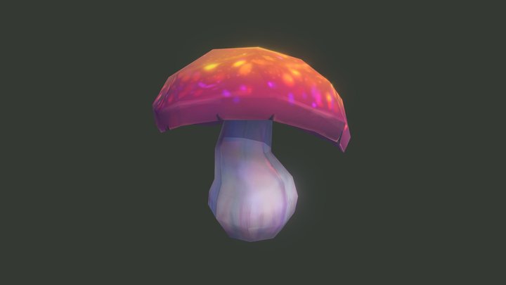 Stylized mushroom 3D Model