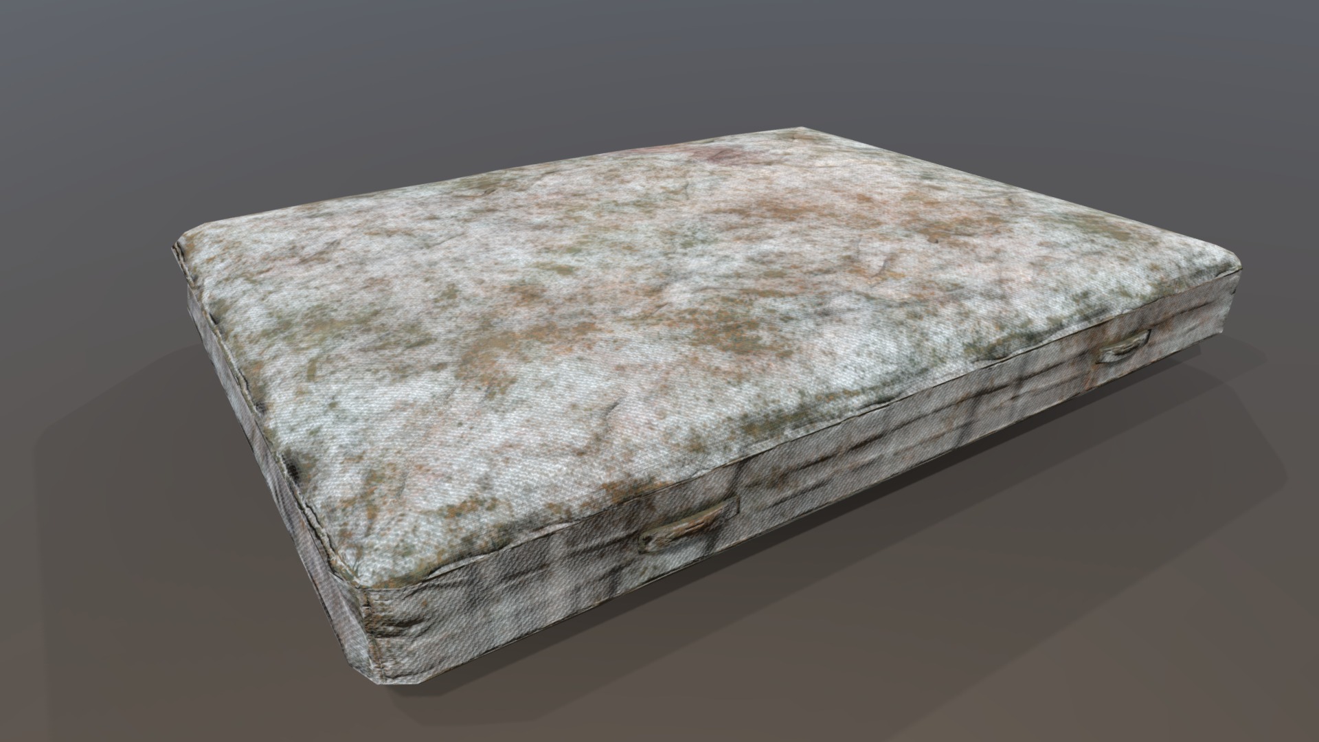 3D model Low Poly dirty Mattress - This is a 3D model of the Low Poly dirty Mattress. The 3D model is about a wooden box with a hole in it.