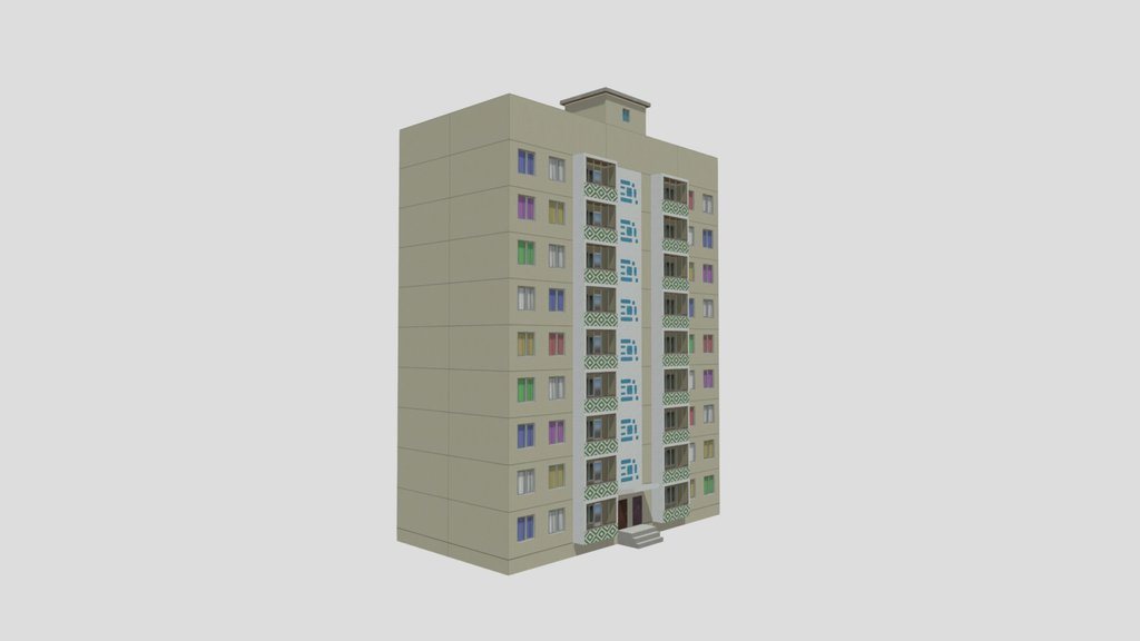 Pivdennyy city 9-floor panel building