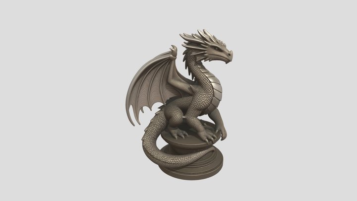 Dargon Statue 3D Model