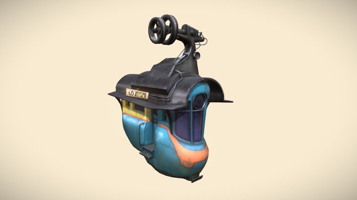 Aerial Railcar 3D Model