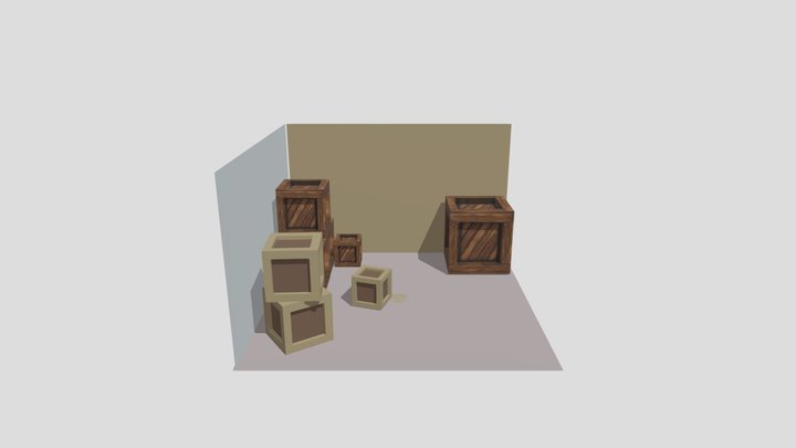 Sketchfab Crates 3D Model