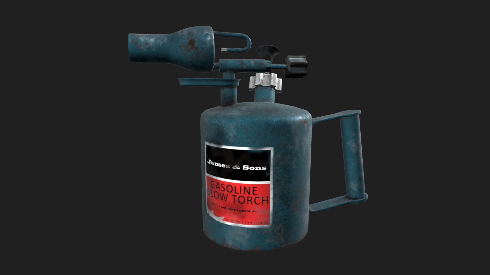 Old James & Sons Blowtorch - 3D model by creator.bndrnk [bfd387a ...