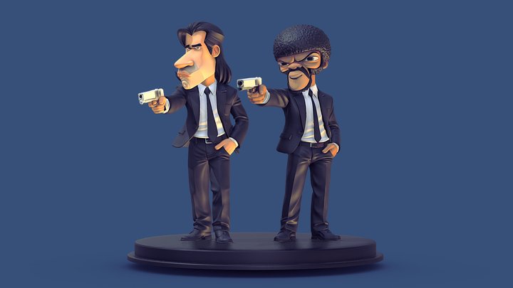 Vincent Vega & Jules Winnfield 3D Model