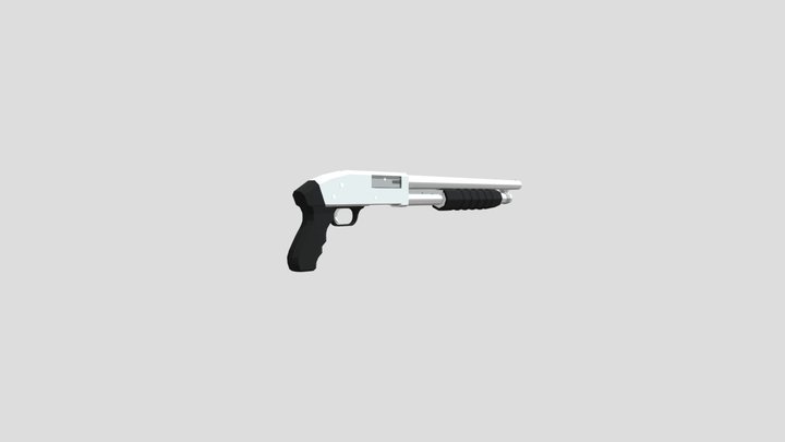 Shotgun low poly 3D Model