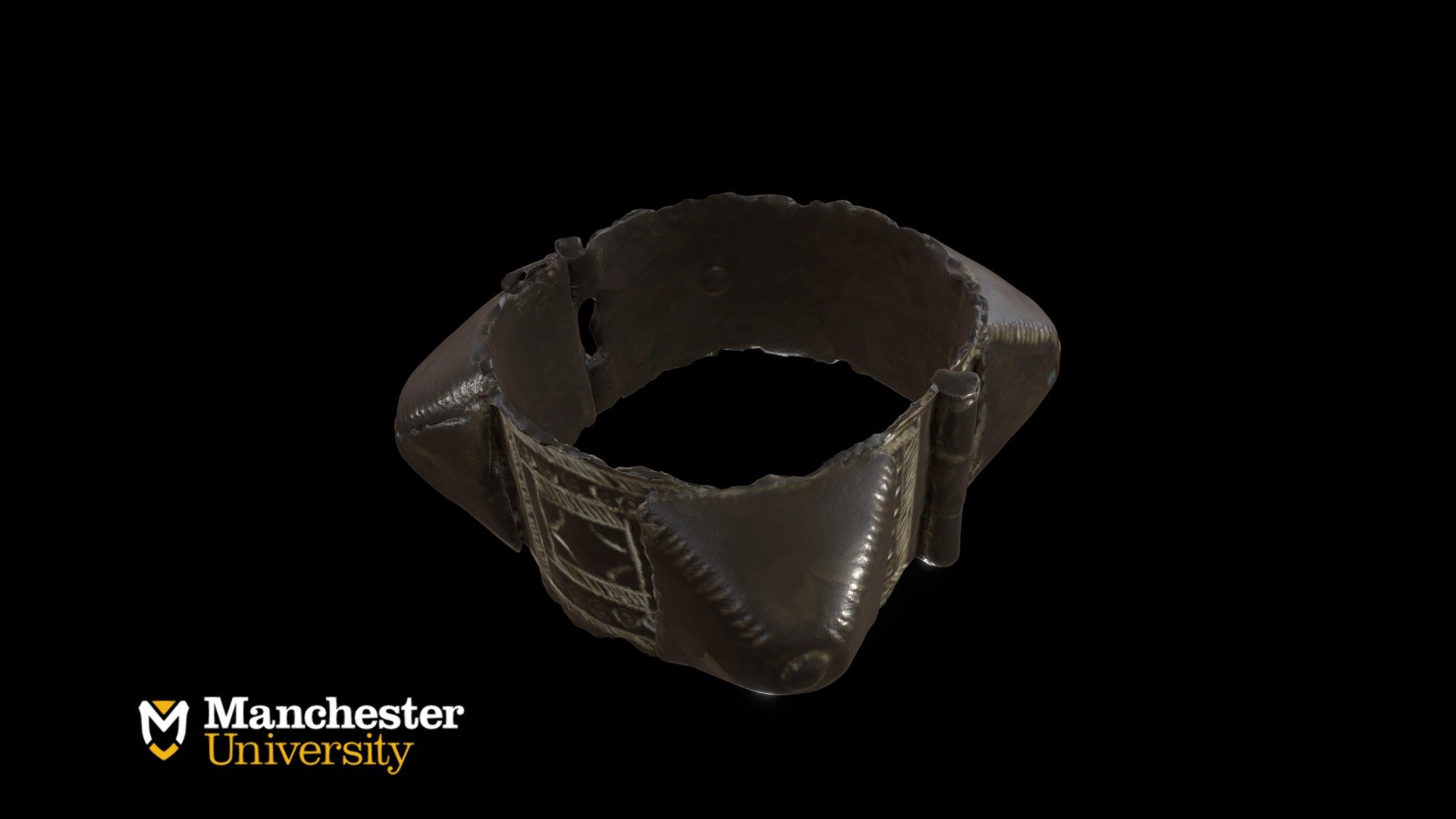 Metal Bracelet with Incised Design