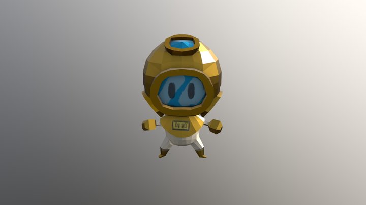 Diver Animation 3D Model