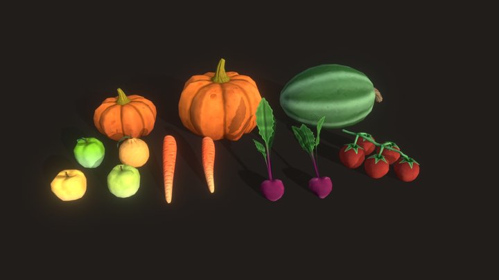 Fruits&vegetables 3D Model